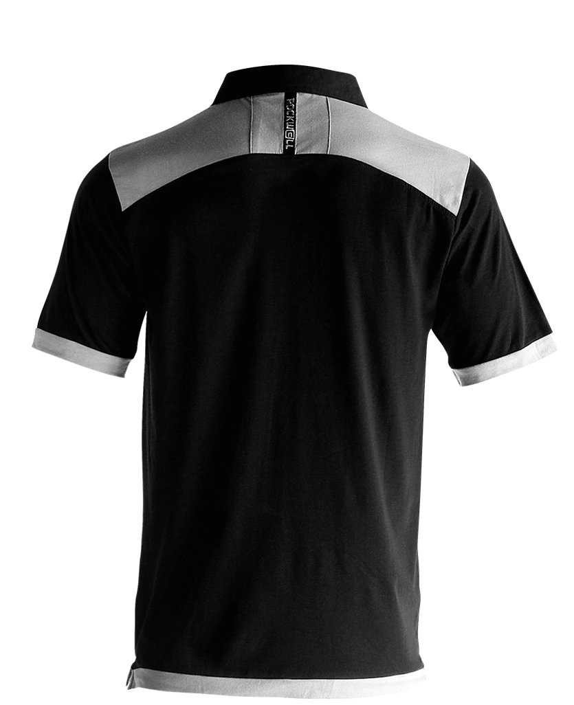 Rockwell Tri-Blend Polo - Black/Gray