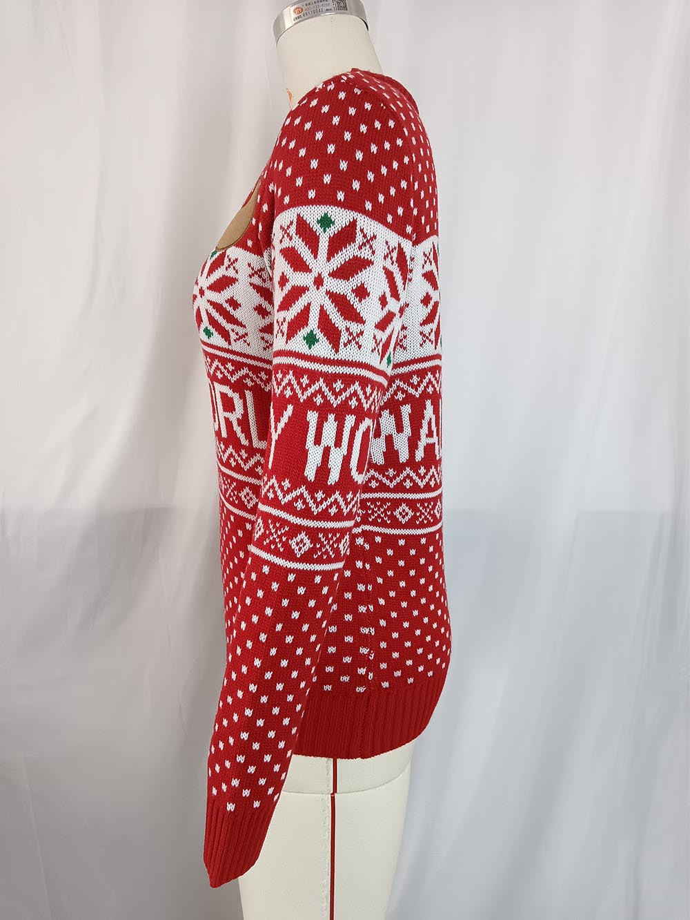 Reindeer Embroidery Ugly Christmas Sweater | NCS