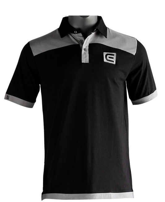 Rockwell Tri-Blend Polo - Black/Gray