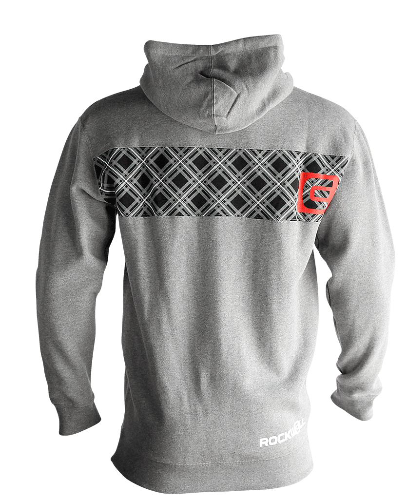 Plaid Block Zip Hoodie