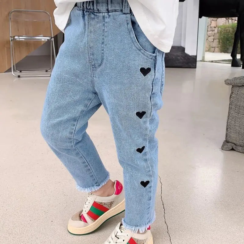Toddler Baby Girl Casual Denim Jeans Trousers - # GIAA21410006