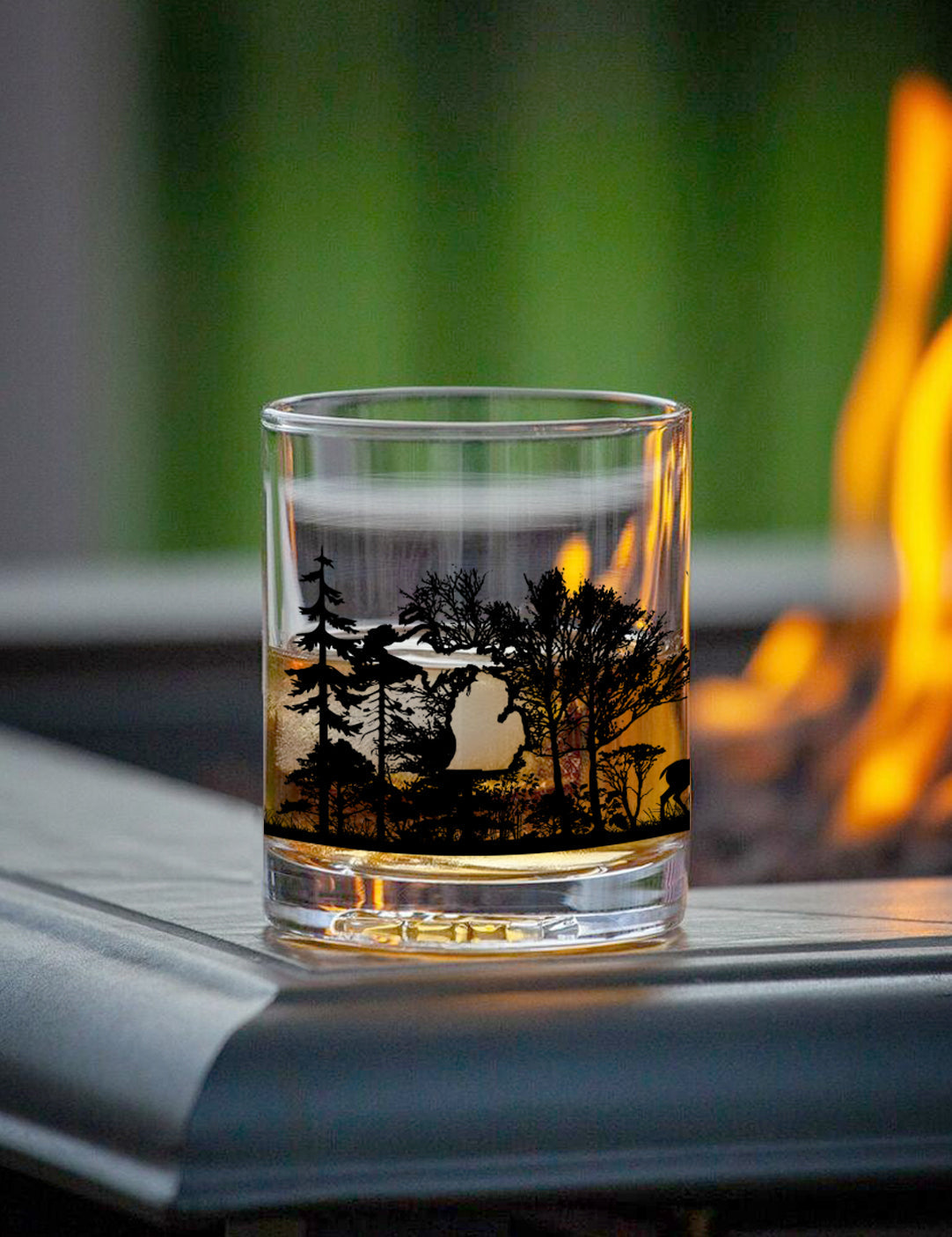 Michigan Forest - Rocks Glass