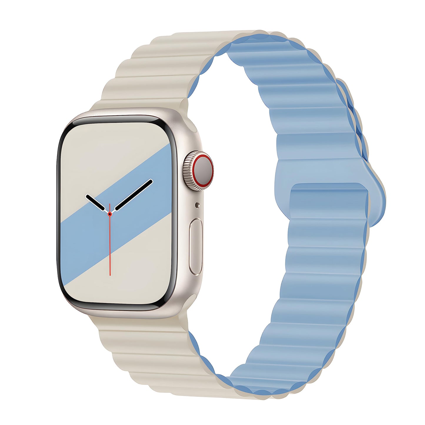 Silicone Magnetic Snap-ring Buckle Watch Strap