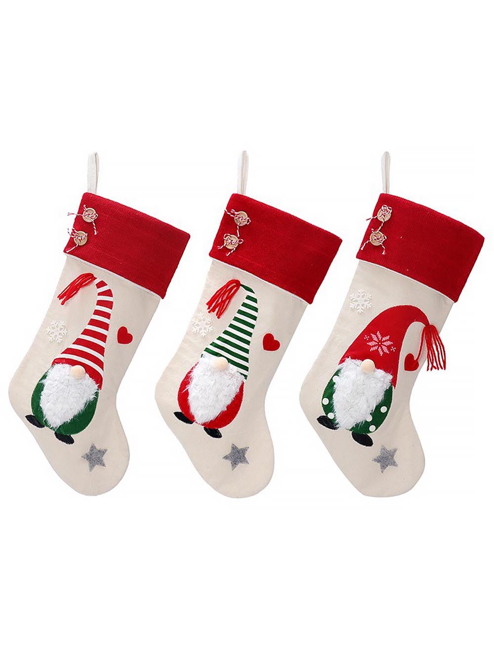 Santa Claus Christmas Stocking Ornament 3-Piece Set | NCS