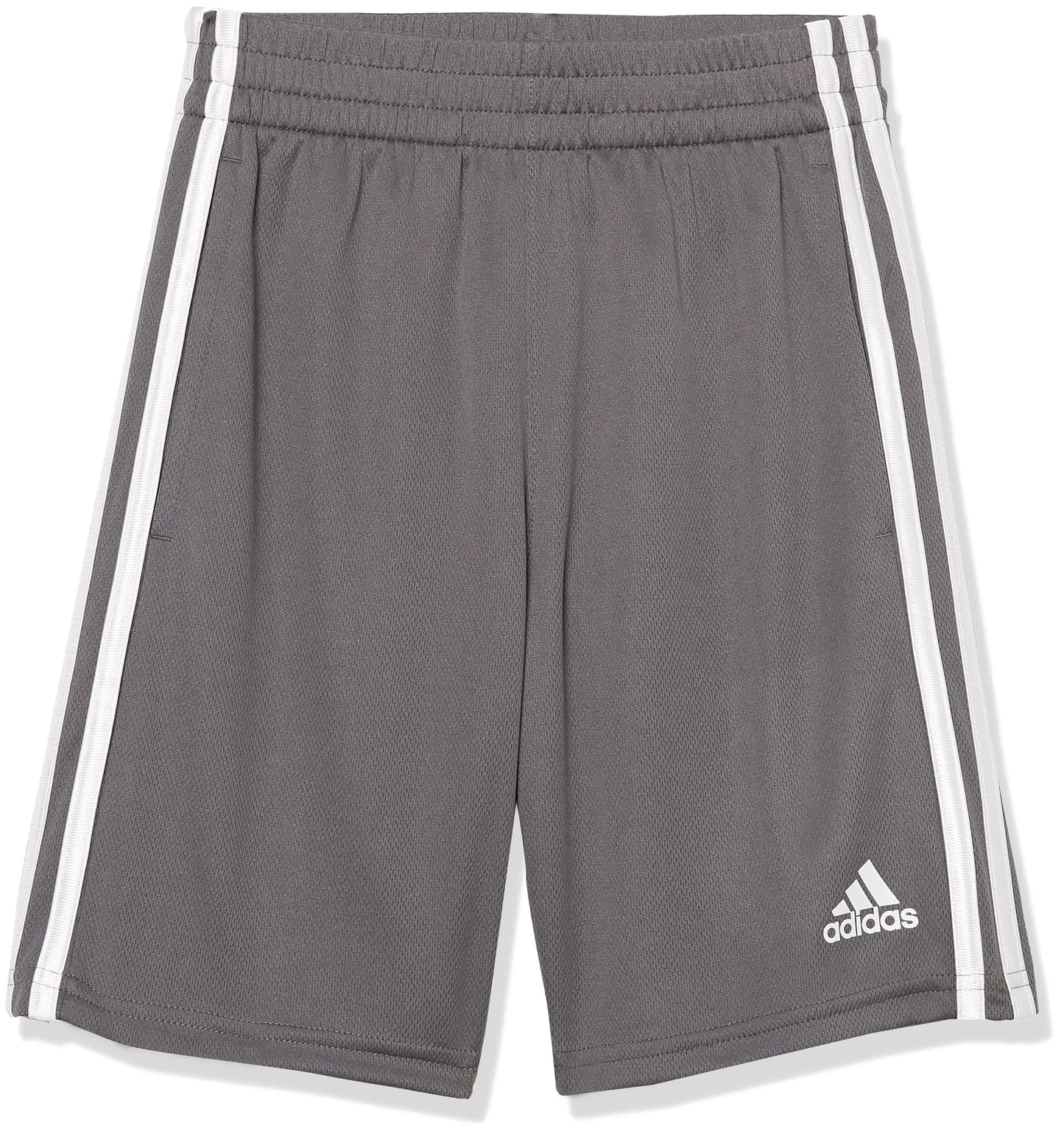 adidas boys Classic 3-stripes Shorts 7 White - # BOAA11610001