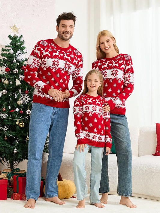 Snowflake Red Fair Isle Christmas Sweater | NCS