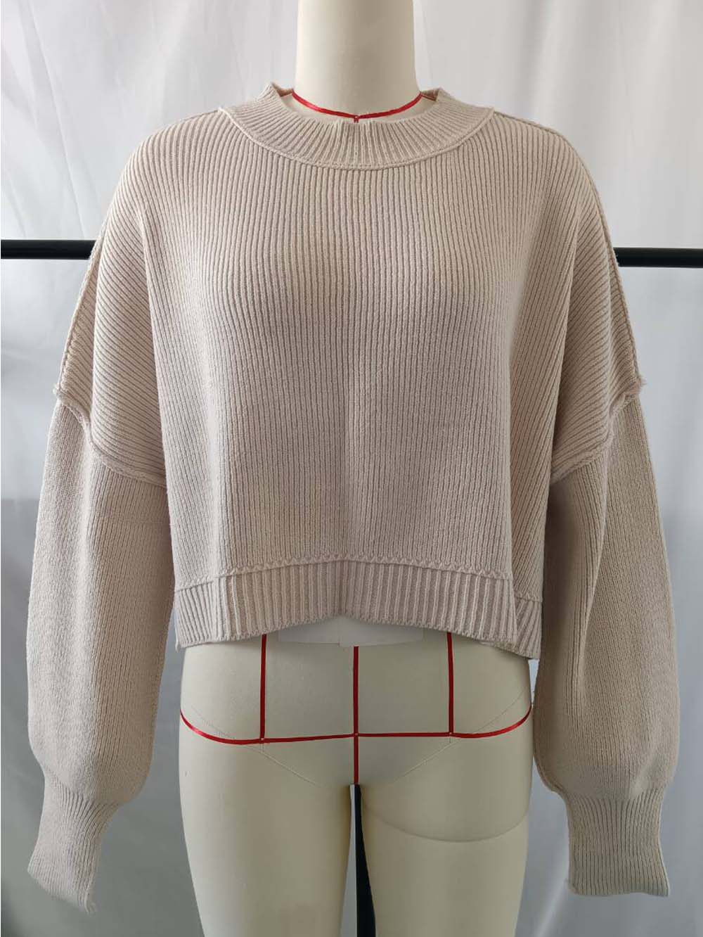 Stylish Short-Length Loose Fit Long Sleeve Sweater | NCS