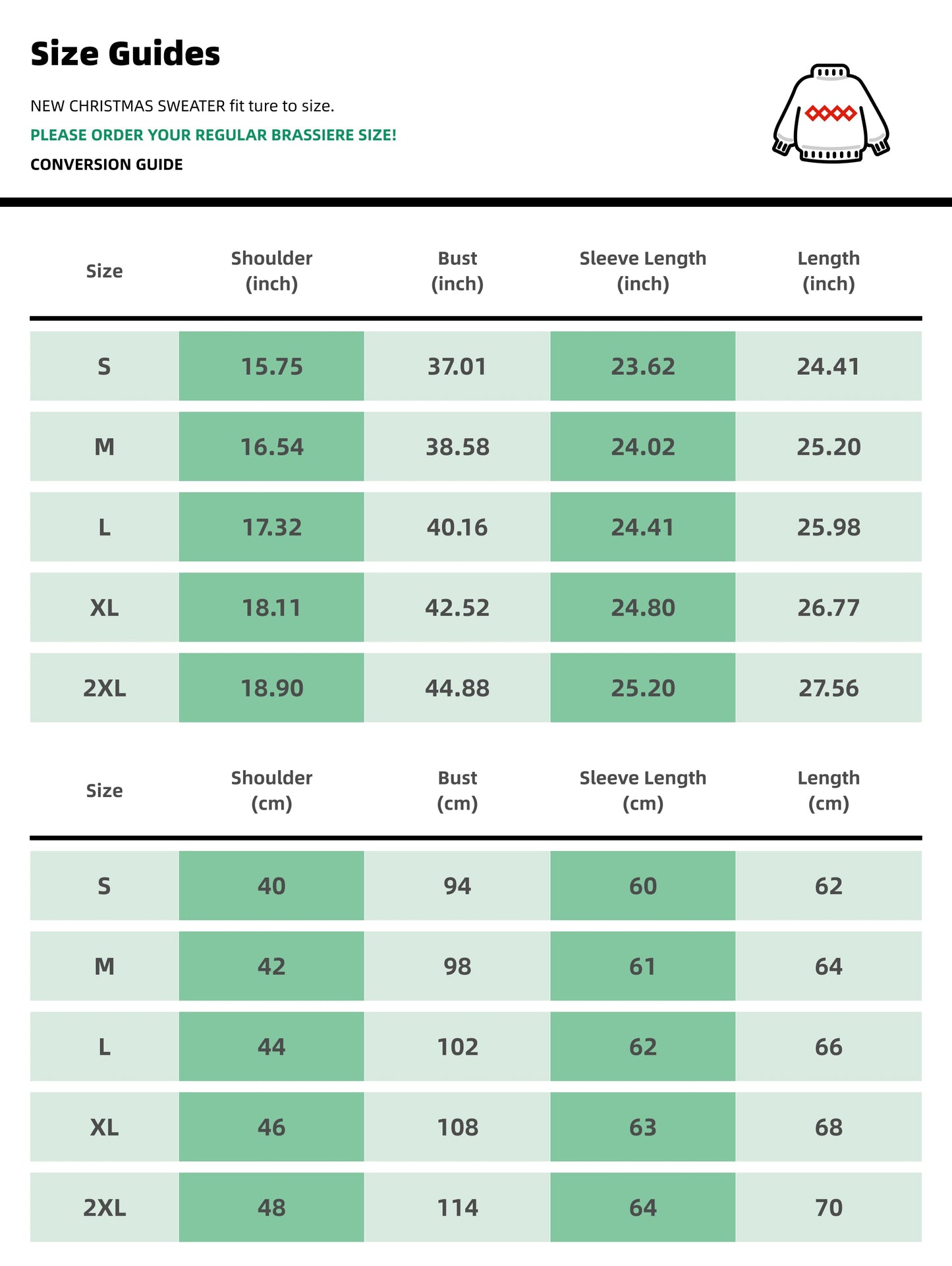 Heart Reindeer Silhouette Christmas Sweater | NCS
