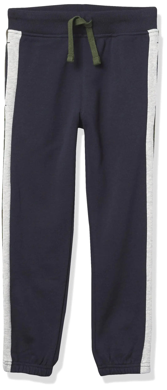 Nautica Boys' Basic Fleece Jogger Sweatpants, Elastic Waistband with Drawstring Closure, Super Soft Cotton-Blend 10-12 Navy Blue - # BOAA12410002