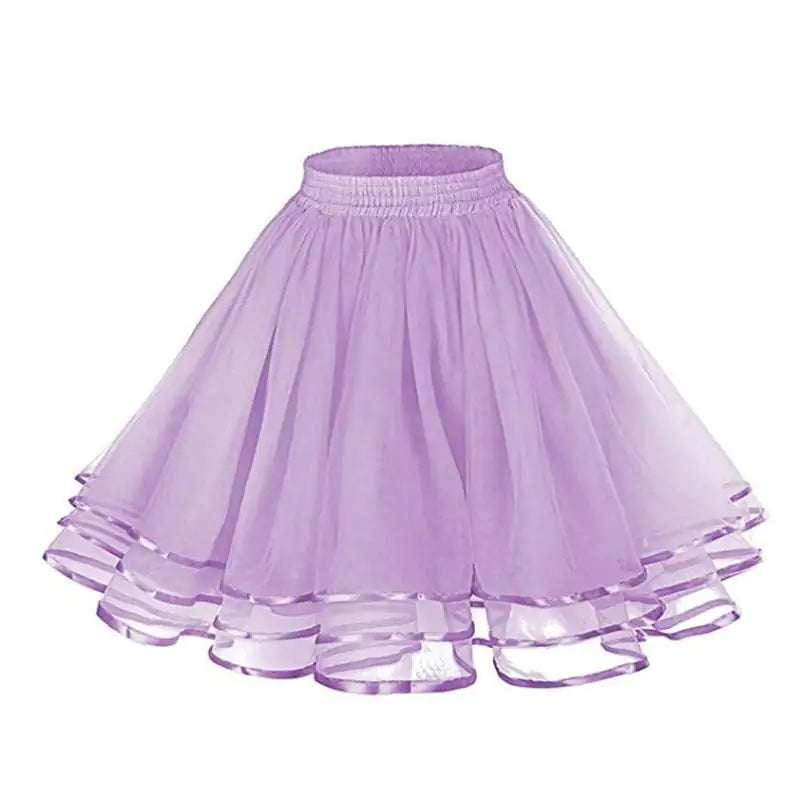 Three-Layer Ribbon Grenadine Soft Girl Skirt - # GIAA23710003