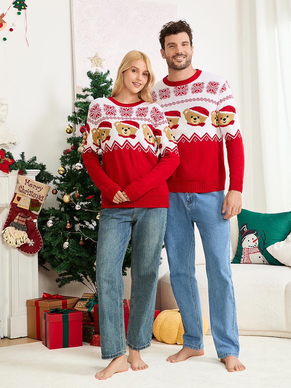 Teddy Bear Fair Isle Christmas Sweater | NCS