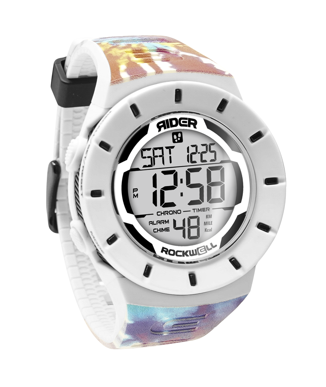 Coliseum Fit™ Forum - Samadelic Tie-Dye Edition (White/Black) Watch