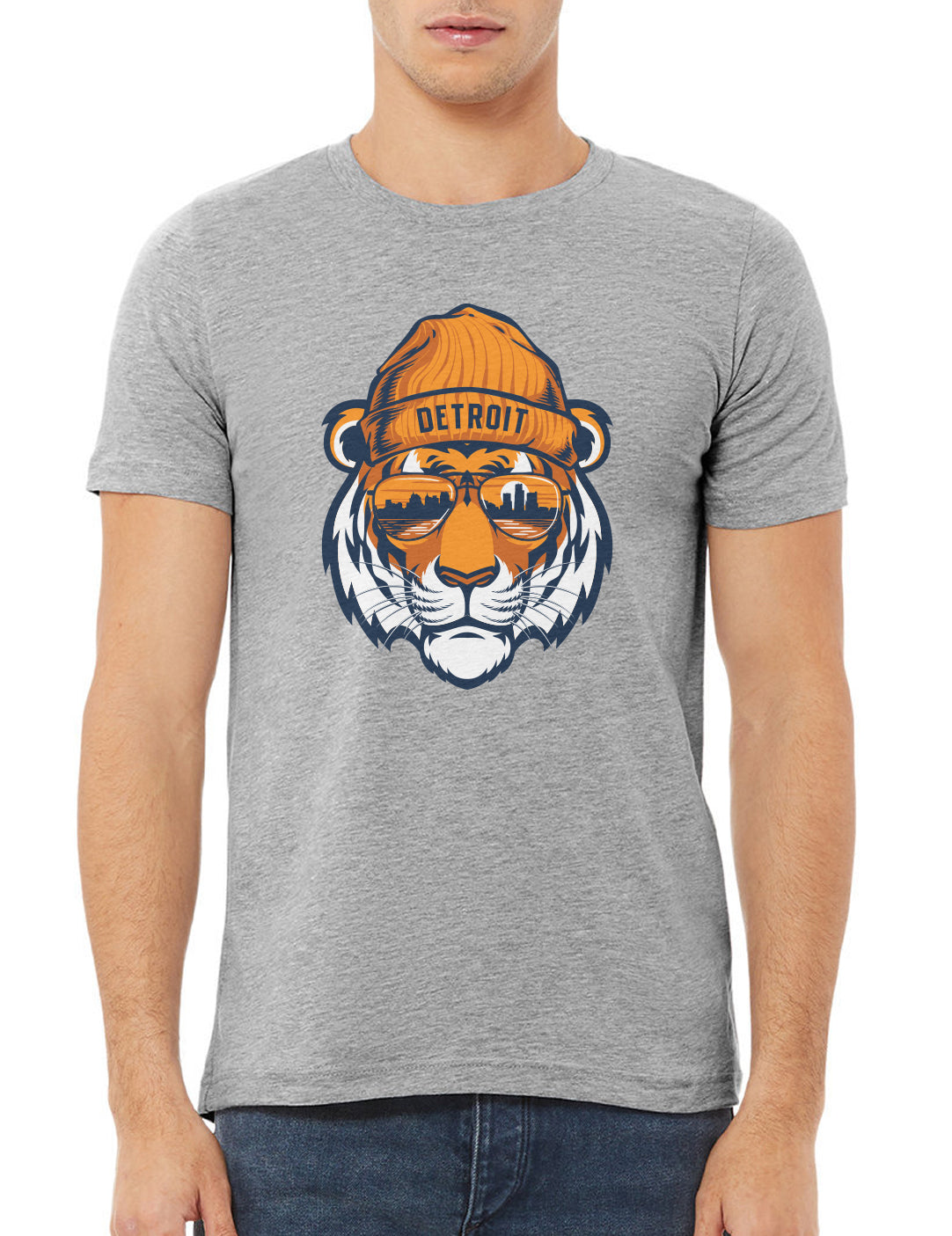 Tiger Head - Heather Gray
