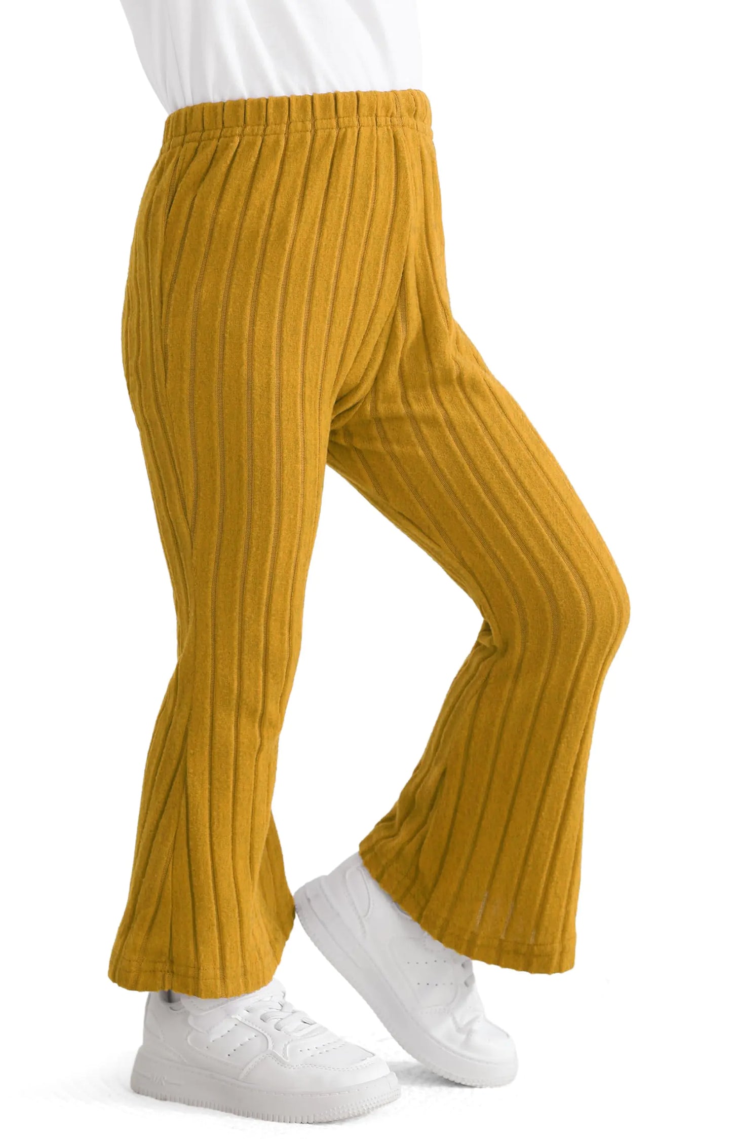 CVXV Toddler Girl Fall Clothes Ruffle Bell Bottoms Trousers-Baby Girl Winter Pants Outfit-Yellow-4 Years - #  GIAA21410005