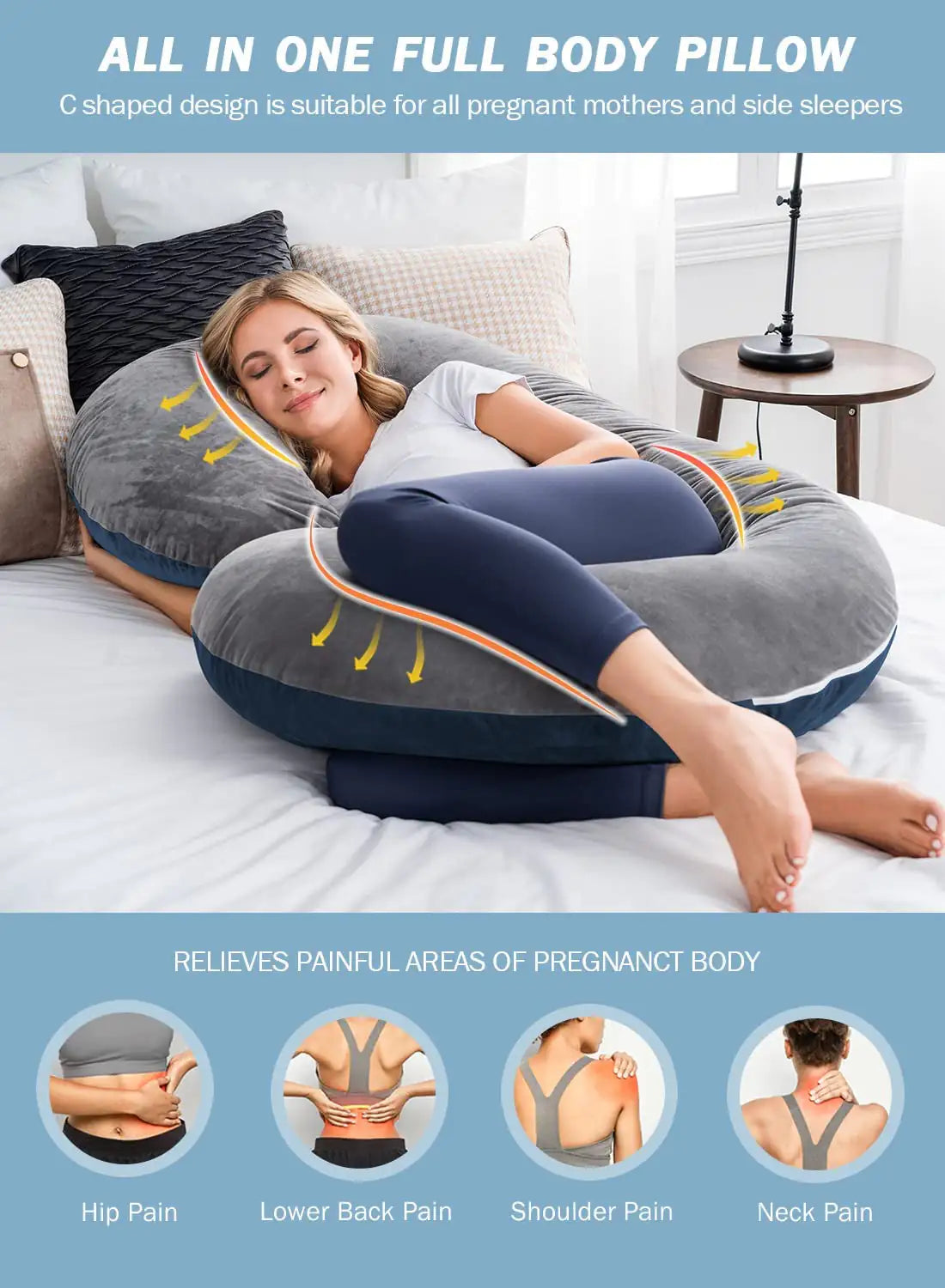 C-Shaped Body Pregnancy Pillow - # WOAA21410003-PRG