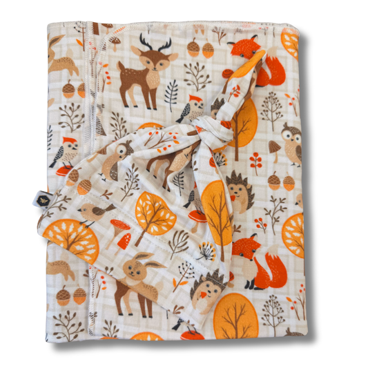 Bamboo Stretch Swaddle Set in Autumn Acres
