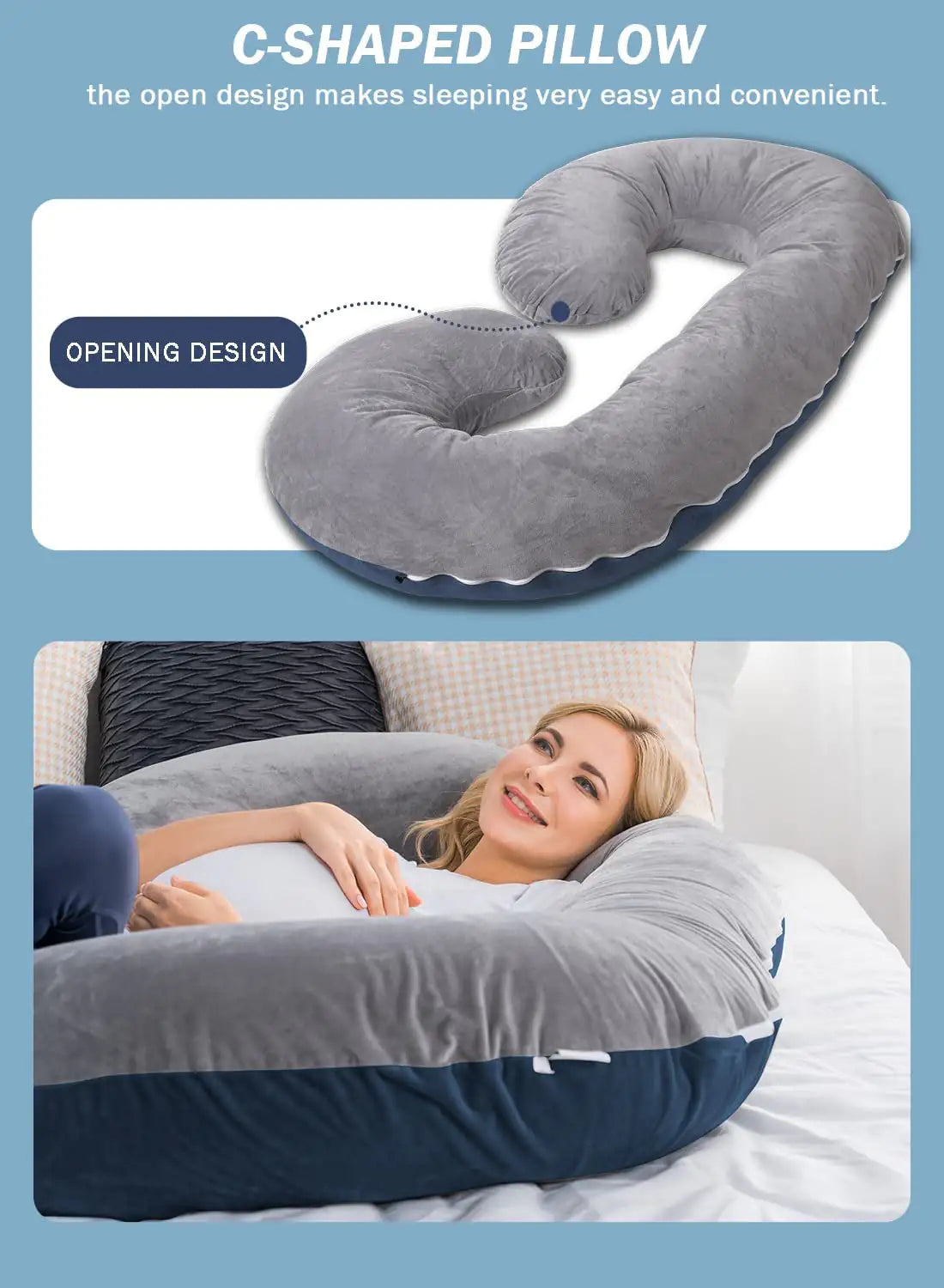 C-Shaped Body Pregnancy Pillow - # WOAA21410003-PRG