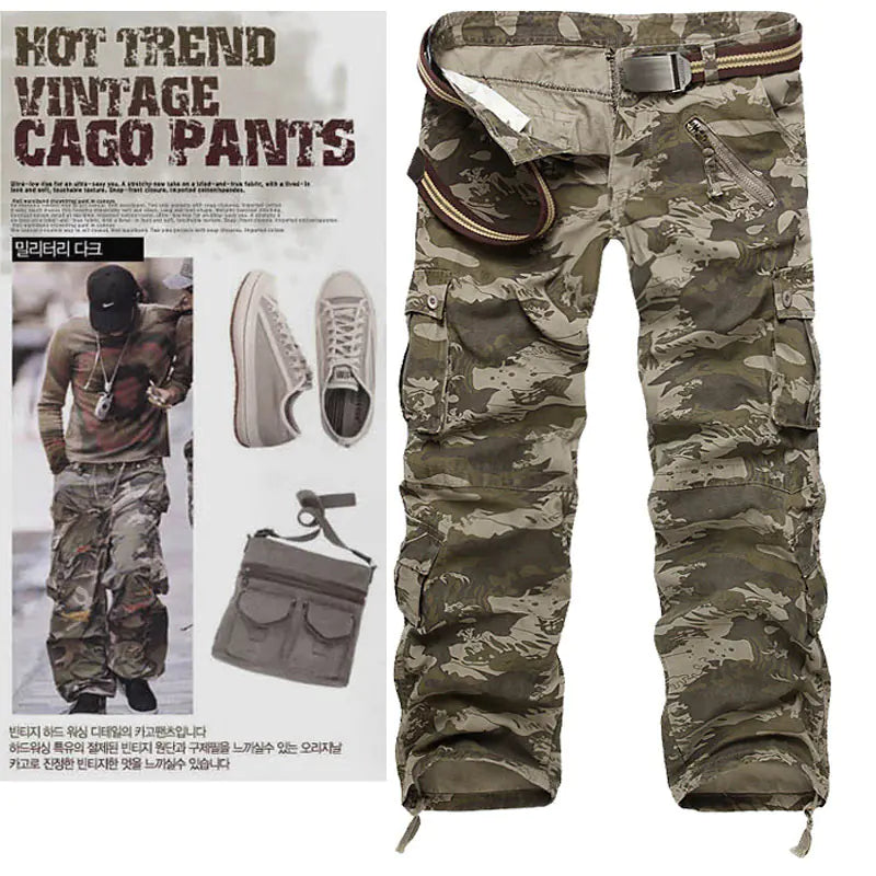 Camouflage Cargo Trousers - # BOAA13410025