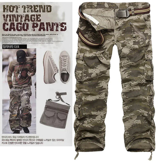 Camouflage Cargo Trousers - # BOAA13410025