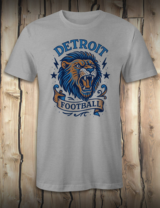 Vintage Detroit Football - Silver