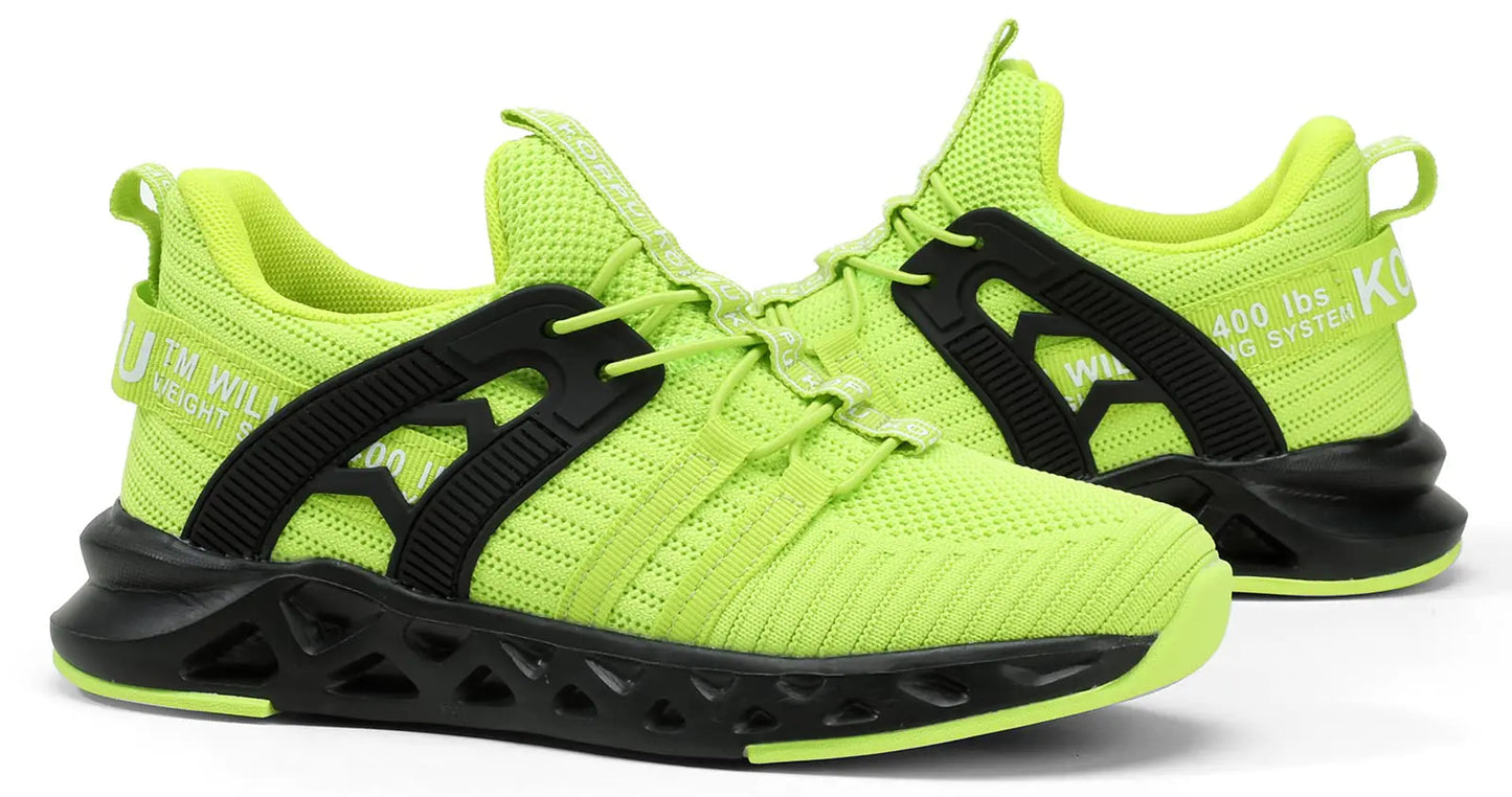 koppu Kids Shoes Running Shoes Girls Boys Primary School Students Sports Shoes Spring and Autumn Casual Shoes 11.5 Little Kid Fluorescent Green-4 - # BOAA71110001