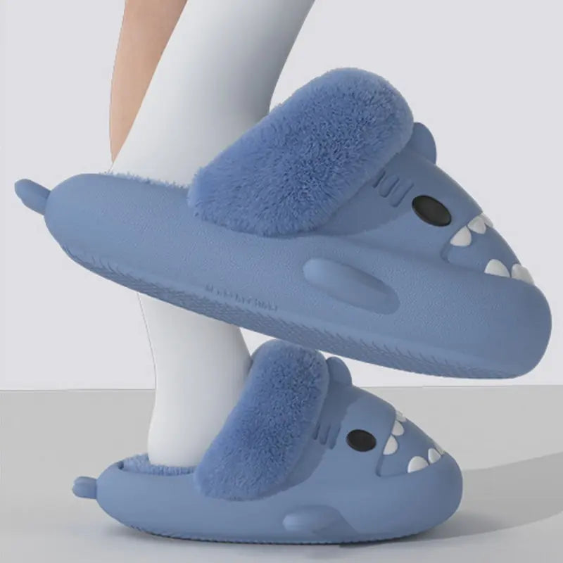 Winter Plush Shark Slippers - # BOAA73410008