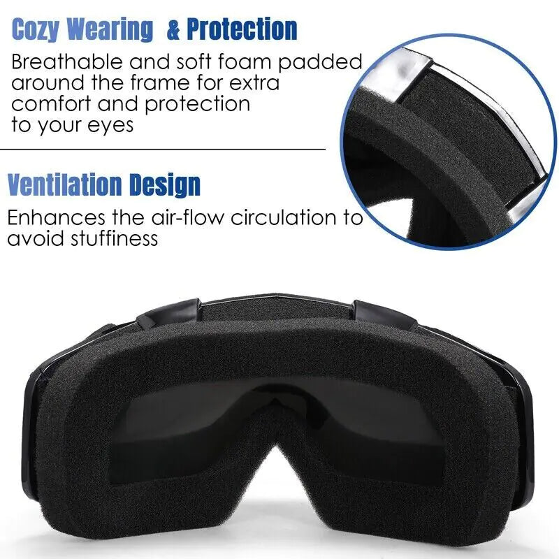 Motocross Goggles Racing Off-Road Dirt Bike ATV UTV BMX MX XC Motorcycle Eyewear - # BOAA221810001