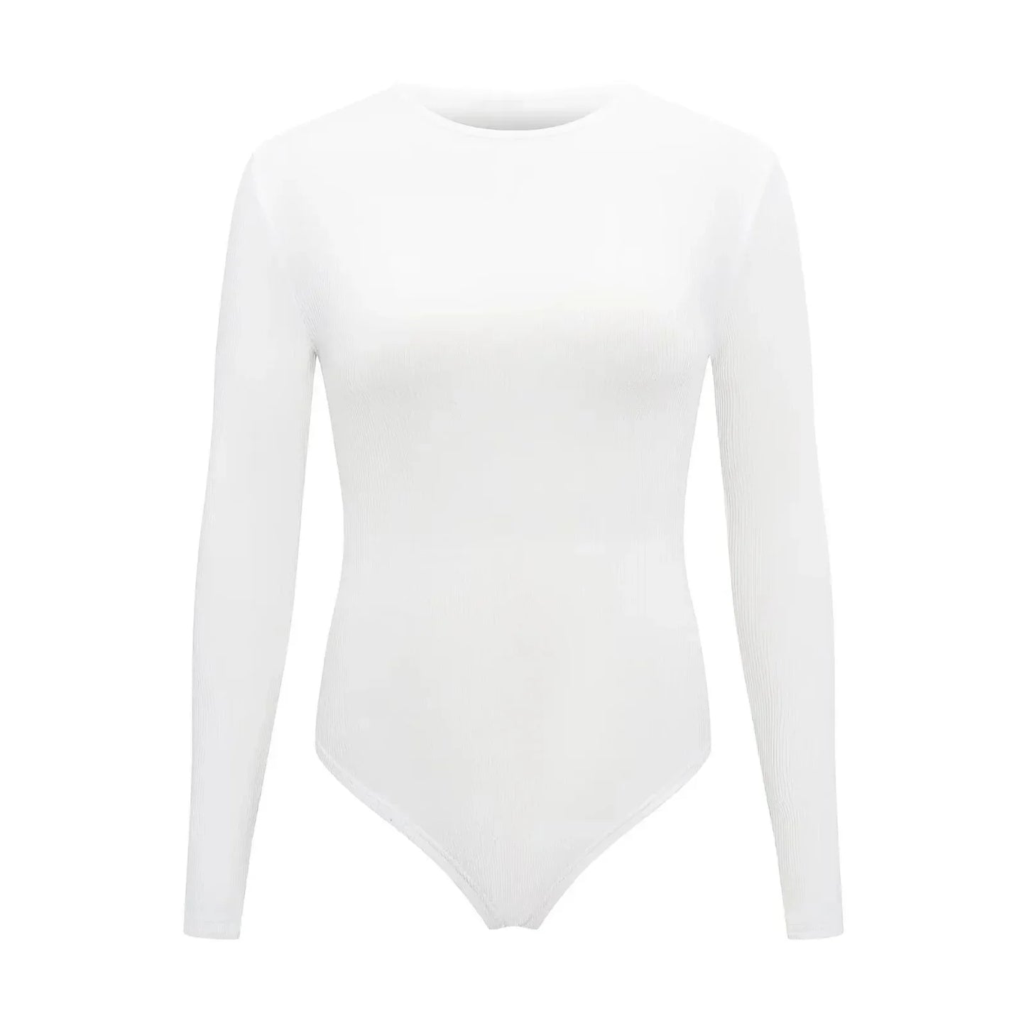 Women Long Sleeve O neck Tight Skinny Skims Style replacement Ribbed Bodysuit