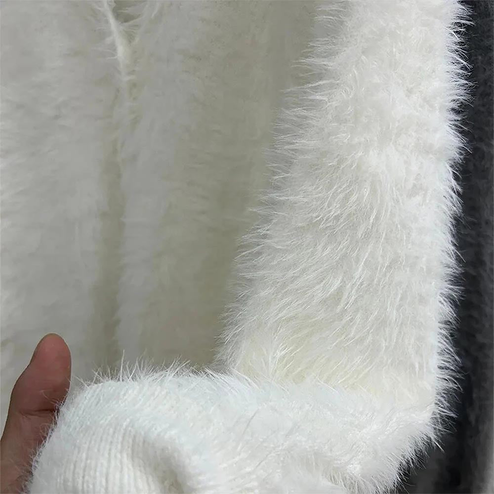 Women’s Faux Mink Relaxed Fit Oversized Cardigan Sweater | NCS