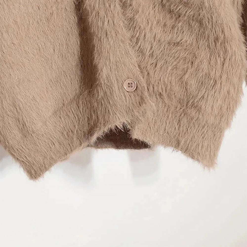 Women’s Faux Mink Relaxed Fit Oversized Cardigan Sweater | NCS