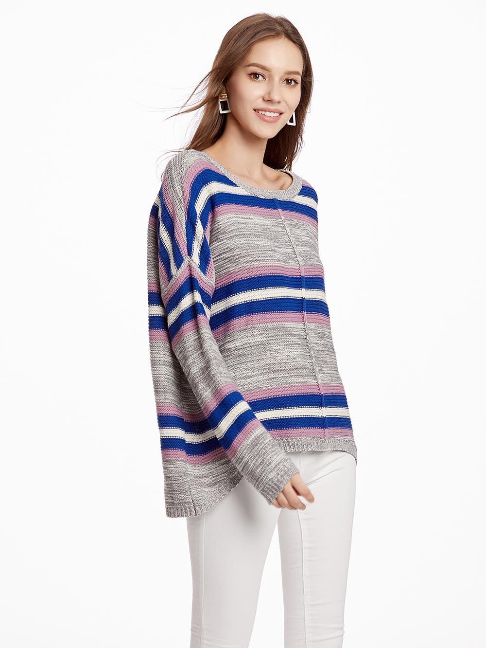 Women's Neon Color Female Slash Neck Fashion Knitted Shirts | NCS