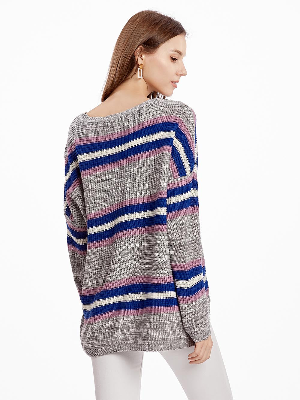 Women's Neon Color Female Slash Neck Fashion Knitted Shirts | NCS