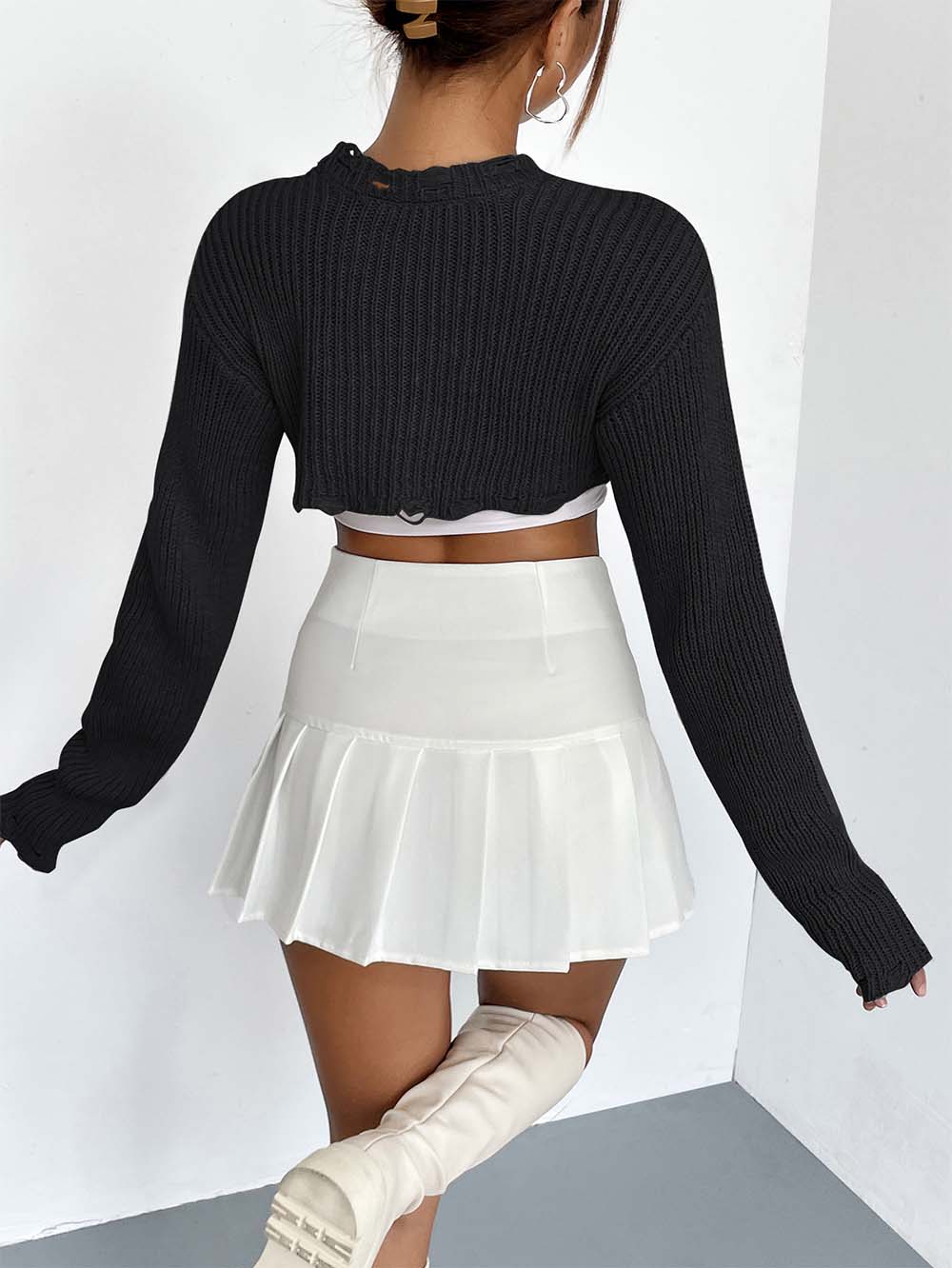 Women's Sexy Cropped Knit Top | NCS