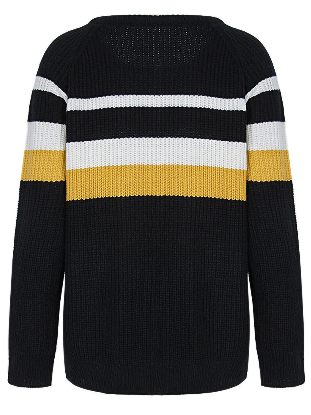 Long Sleeve Color Block Striped Casual Pullover Sweater
