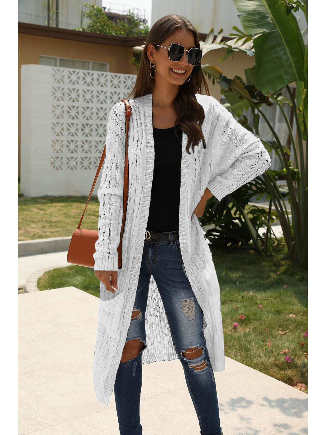 Knitted Long Sleeve Cardigan Sweater