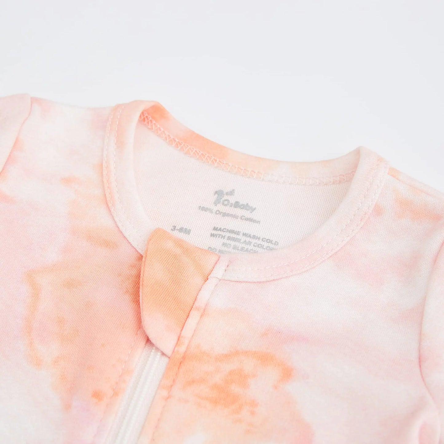 O2 BABY Baby Boys Girls Organic Cotton Zip-Front Sleeper Pajamas, Footed Sleep 'n Play 12-18 Months Orange/Pink 1 - # BOAA11710012