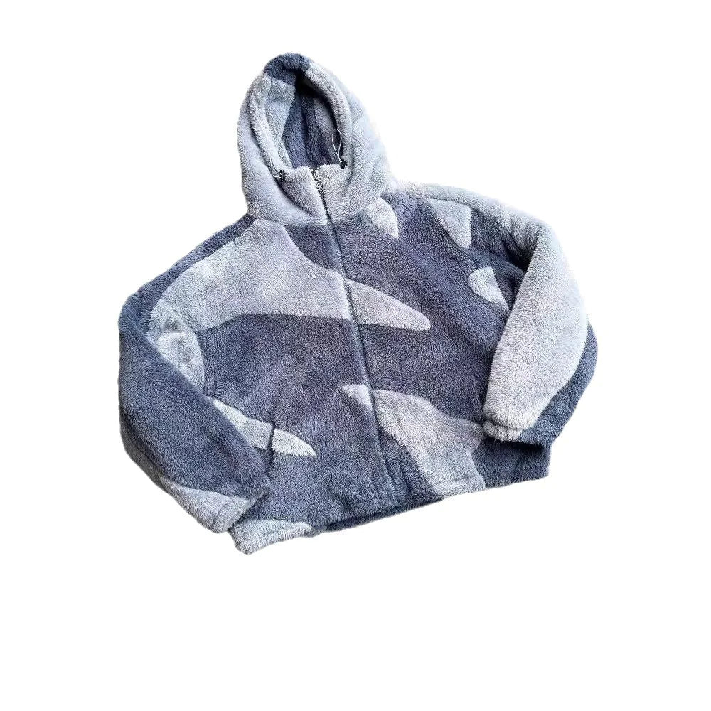 Lambswool Fluffy Zip Jacket  - # BOAA13210010