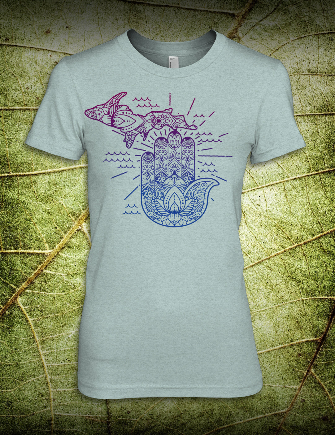 Yoga Hand - Women's - Heather Dusty Blue