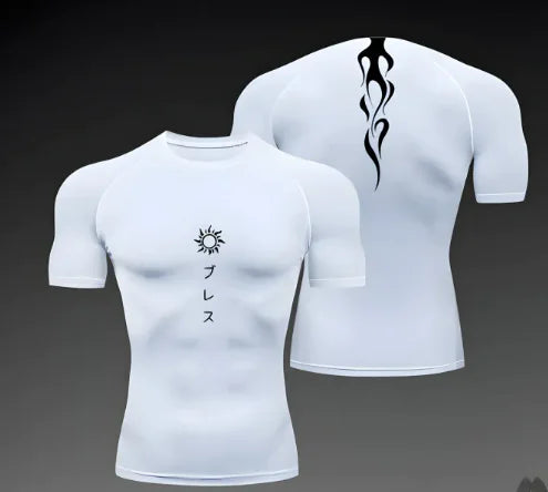 Boys Men's Printed Sports Tights T-Shirt - # BOAA13510023