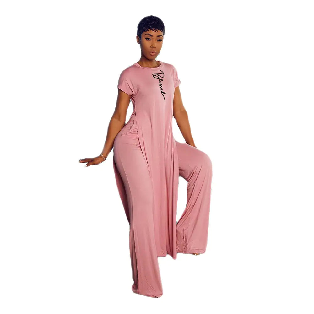 Casual Two-Piece Short-Sleeved Trousers Set - # GIAA23310002