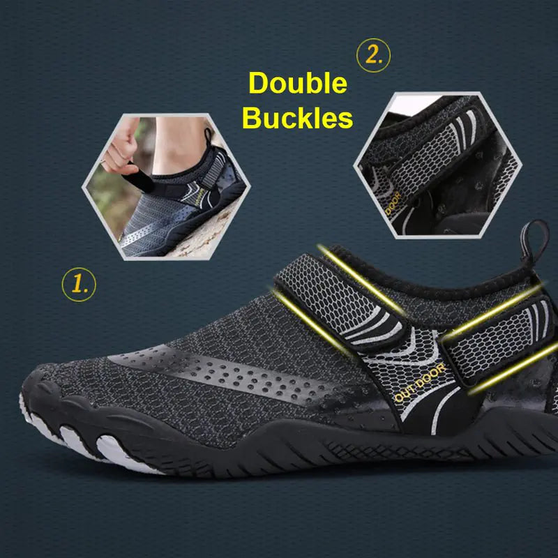 Breathable Double Buckle Unisex Water Shoes - Aqua Shoes Slip-On - # GIAA73110008