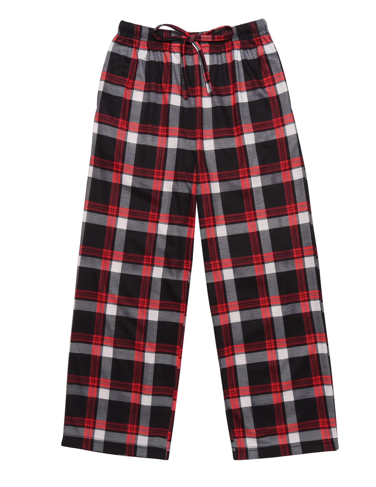 Ekouaer Boys Pajama Pants Long Sleep Pants Soft Elastic Waist Pajama Bottoms Plaid Lounge Pants with 2 Pockets 4-14 Years A-yarn Dyed Lattice2 4-5T - # BOAA12710001