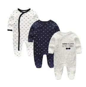 Newborn Onesie Pajama Set - 3 Units (One Set) - # BAAA81810018