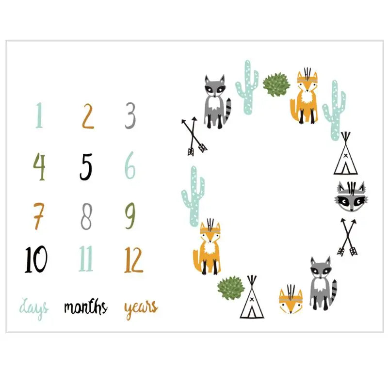 Newborn Baby Milestone Photography Blanket - # BAGE41110002