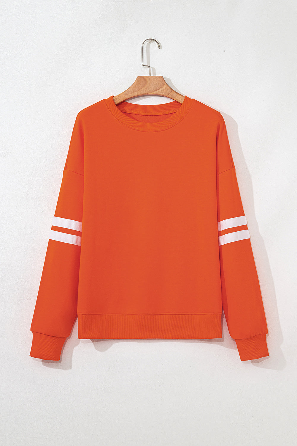 Varsity Stripe Drop Shoulder Oversized Sweatshirt