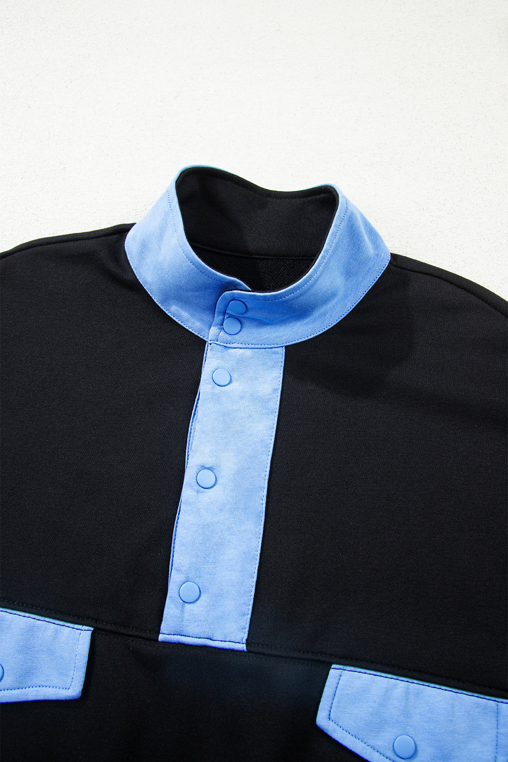 Colorblock Patchwork Pullover and Shorts Set