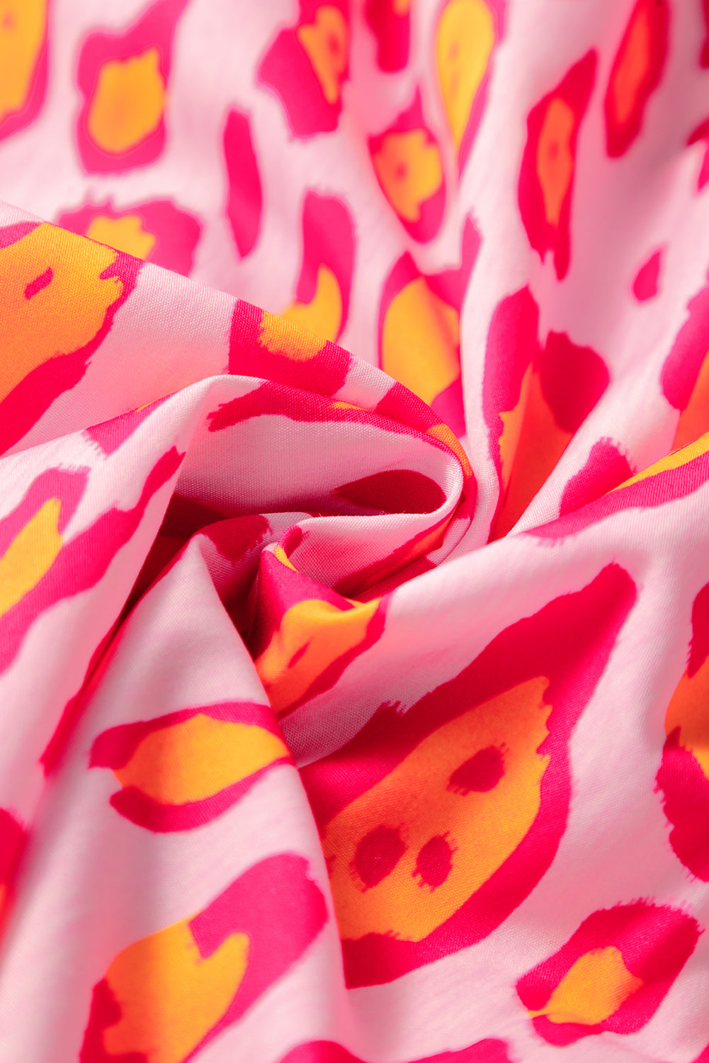 Leopard Balloon Sleeve Button-Up Shirt