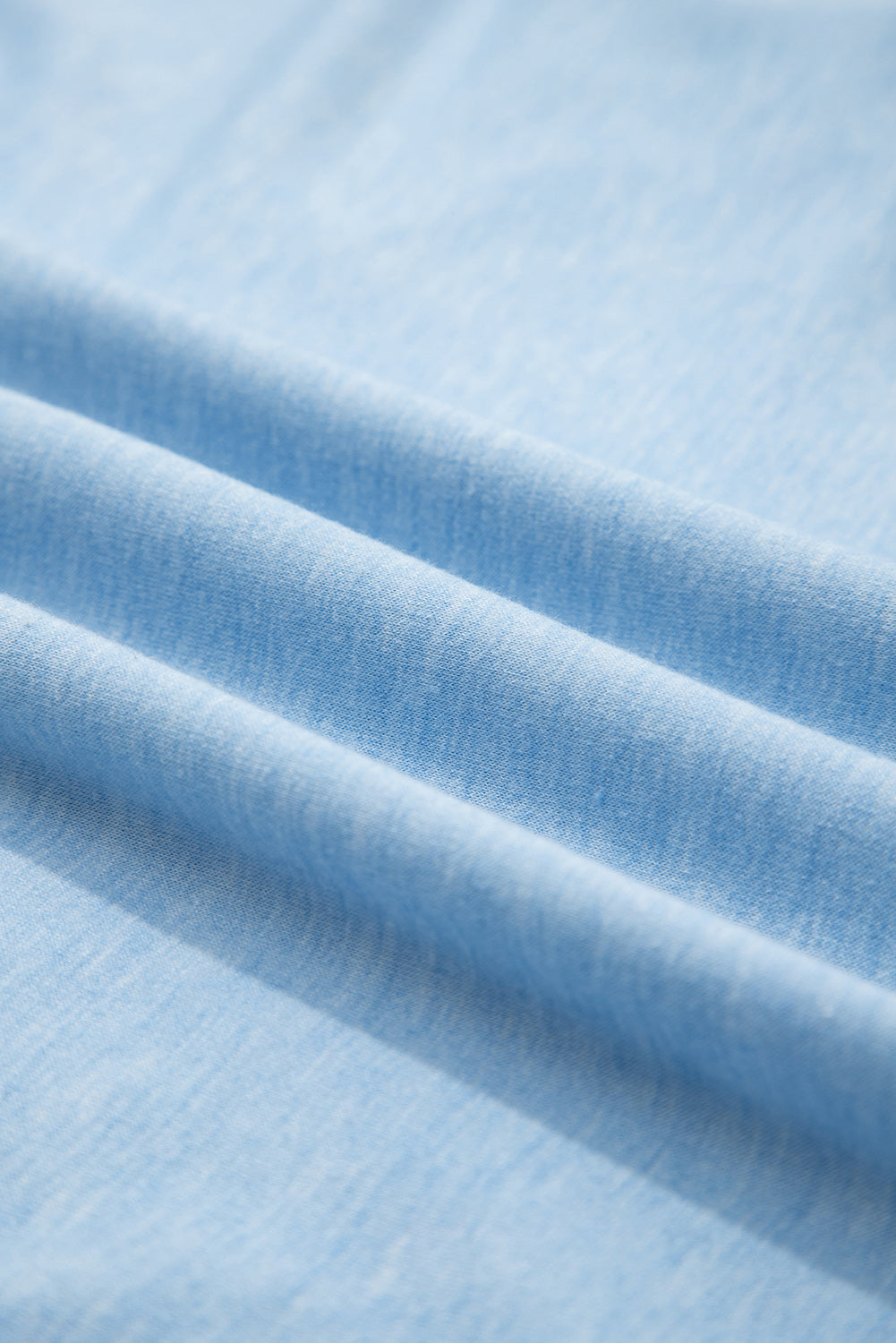 Solid V-Neck Raw Hem Long Sleeve Top