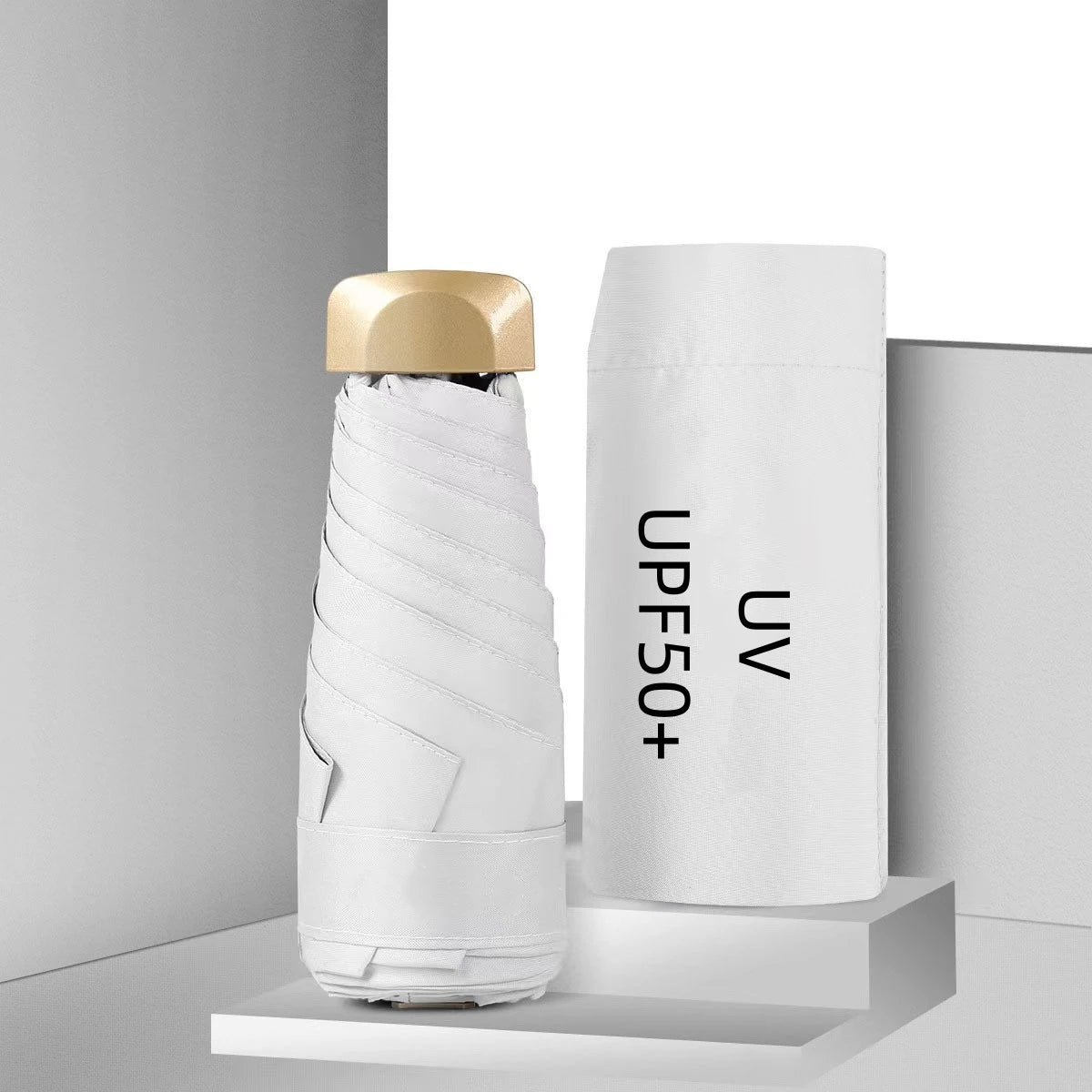 UPF50+ Umbrella Mini Pocket Sun Shade Umbrella Portable Vinyl Folding Rain Travel Umbrella UV Protection Parasol Capsule