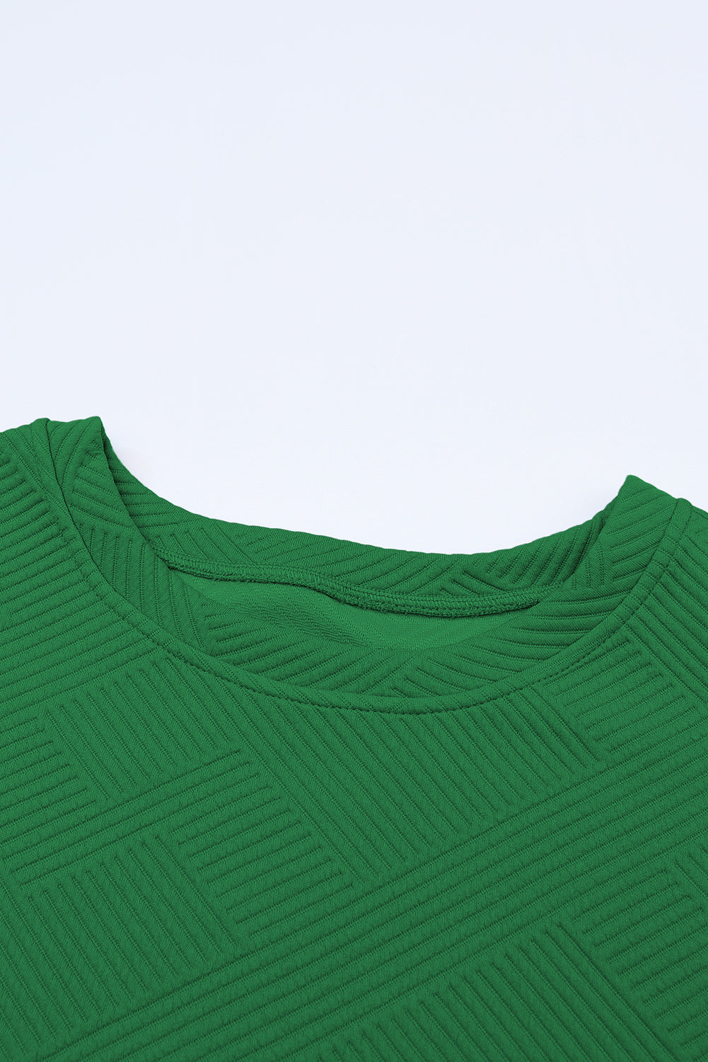 Solid Textured T-Shirt and Drawstring Pants Set